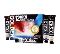 Golden Artist Colors, Acrylique ouvert à séchage lent, ensemble de mélange de 12 couleurs, 0000925-0