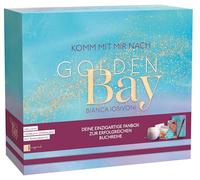 Golden Bay Fanbox : boîte Cadeau avec Livre Audio et chapitre Bonus à télécharger, Carte de Personnage Exclusive, Porte-Cartes de Cartes, Tasse, carnet, Bracelet, etc. (Bianca Iosivoni : Golden Bay