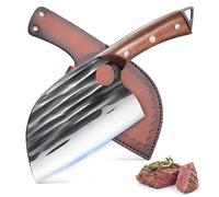 Golden Bird Couteau de Cuisine Professionnel Japonais pour Couper la Viande, Boucher avec Fourreau Full Tang, Chef Serbe pour Cuisiner à la Maison et en Plein Air