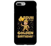 Golden Birthday Boys Bday Birthday Party Ouvrier de Construction Coque pour iPhone 7 Plus/8 Plus
