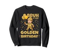 Golden Birthday Boys Bday Birthday Party Ouvrier de Construction Sweatshirt