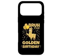 Golden Birthday Boys Girls Bday Birthday Party Lama Coque pour iPhone 17 Pro Max