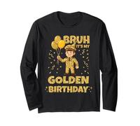 Golden Birthday Garçons Filles Bday Birthday Party Pilot Manche Longue