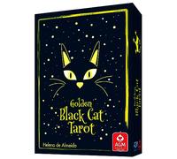 Golden Black Cat Tarot - High quality slip lid box with gold foil: 78 cards with gold print and booklet