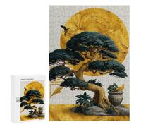 Golden Bonsai with Birds Puzzle 1000 Pièces Educa Jouet en Bois Cadeau Unique Décoration Intérieure Jeu Éducatif Challenge Toy Adultes Et Enfants À Partir De 14 Ans 300 PCS