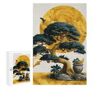 Golden Bonsai with Birds Puzzle 1000 Pièces Educa Jouet en Bois Cadeau Unique Décoration Intérieure Jeu Éducatif Challenge Toy Adultes Et Enfants À Partir De 14 Ans 1000 PCS