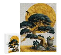 Golden Bonsai with Birds Puzzle 500 Pièces Educa Jouet en Bois Cadeau Unique Décoration Intérieure Jeu Éducatif Challenge Toy Adultes Et Enfants À Partir De 14 Ans 500 PCS