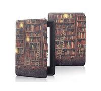 (Golden Book House, Paperwhite 7th Gen) Étui Smart Cover en cuir PU pour Kindle Paperwhite 6 pouces (1re à 7e génération)