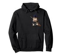 Golden British Cat in The Pocket Witch Hat Halloween Sweat à Capuche