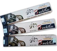 Golden Buddha Vijayshree, Kit Encens aromatique x 3 Masala Agarbathi, Encens naturel Aromathérapie, bâtonnets d'Encens 3 boîtes de 15 g.