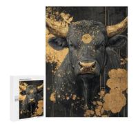 Golden Bull Wall Art Print Puzzle 500 Pièces Educa Jouet en Bois Cadeau Unique Décoration Intérieure Jeu Éducatif Challenge Toy Adultes Et Enfants À Partir De 14 Ans 500 PCS