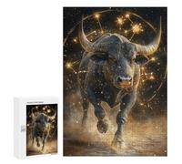 Golden Bull Zodiac Artwork Puzzle 1000 Pièces Educa Jouet en Bois Cadeau Unique Décoration Intérieure Jeu Éducatif Challenge Toy Adultes Et Enfants À Partir De 14 Ans 300 PCS