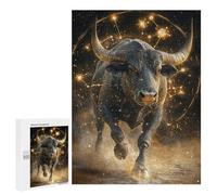 Golden Bull Zodiac Artwork Puzzle 1000 Pièces Educa Jouet en Bois Cadeau Unique Décoration Intérieure Jeu Éducatif Challenge Toy Adultes Et Enfants À Partir De 14 Ans 500 PCS