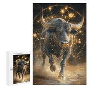 Golden Bull Zodiac Artwork Puzzle 1000 Pièces Educa Jouet en Bois Cadeau Unique Décoration Intérieure Jeu Éducatif Challenge Toy Adultes Et Enfants À Partir De 14 Ans 1000 PCS