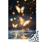 Golden Butterflies Vol 1000 Pièces Carton Extra Épais Puzzle De Bricolage Amants De Famille Jeu De Famille Amusant Et Stimulant Belle Décoration 38x26cm/1000pcs