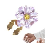 Golden Button Covers, Flower Design Cuff Links, On Decorative Buttons, DIY Crafting Sewing Embellishment, Jewelry Making Accessories, Home and Event Decoration for Blouses Jeans Clothes Shoes