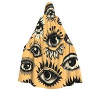 Golden Cape à capuche pour adulte Motif mauvais œil