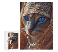Golden Cat with Blue Eyes Puzzle 1000 Pièces Educa Jouet en Bois Cadeau Unique Décoration Intérieure Jeu Éducatif Challenge Toy Adultes Et Enfants À Partir De 14 Ans 300 PCS