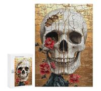 Golden Cracked Skull Art Print-1 Puzzle 1000 Pièces Educa Jouet en Bois Cadeau Unique Décoration Intérieure Jeu Éducatif Challenge Toy Adultes Et Enfants À Partir De 14 Ans 300 PCS