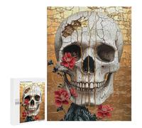 Golden Cracked Skull Art Print-1 Puzzle 500 Pièces Educa Jouet en Bois Cadeau Unique Décoration Intérieure Jeu Éducatif Challenge Toy Adultes Et Enfants À Partir De 14 Ans 500 PCS