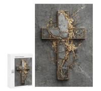 Golden Cross Wall Art Decor Puzzle 300 Pièces Educa Jouet en Bois Cadeau Unique Décoration Intérieure Jeu Éducatif Challenge Toy Adultes Et Enfants À Partir De 14 Ans 300 PCS