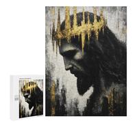 Golden Crown Abstract Art Print Puzzle 1000 Pièces Educa Jouet en Bois Cadeau Unique Décoration Intérieure Jeu Éducatif Challenge Toy Adultes Et Enfants À Partir De 14 Ans 500 PCS