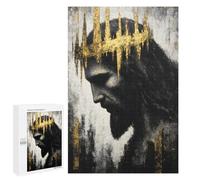 Golden Crown Abstract Art Print Puzzle 1000 Pièces Educa Jouet en Bois Cadeau Unique Décoration Intérieure Jeu Éducatif Challenge Toy Adultes Et Enfants À Partir De 14 Ans 1000 PCS