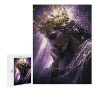 Golden Crowned Majesty Art Print Puzzle 1000 Pièces Educa Jouet en Bois Cadeau Unique Décoration Intérieure Jeu Éducatif Challenge Toy Adultes Et Enfants À Partir De 14 Ans 500 PCS