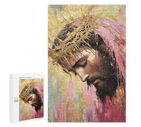 Golden Crowned Religious Artwork Puzzle 1000 Pièces Educa Jouet en Bois Cadeau Unique Décoration Intérieure Jeu Éducatif Challenge Toy Adultes Et Enfants À Partir De 14 Ans 1000 PCS