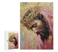 Golden Crowned Religious Artwork Puzzle 300 Pièces Educa Jouet en Bois Cadeau Unique Décoration Intérieure Jeu Éducatif Challenge Toy Adultes Et Enfants À Partir De 14 Ans 300 PCS
