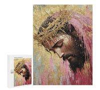 Golden Crowned Religious Artwork Puzzle 500 Pièces Educa Jouet en Bois Cadeau Unique Décoration Intérieure Jeu Éducatif Challenge Toy Adultes Et Enfants À Partir De 14 Ans 500 PCS