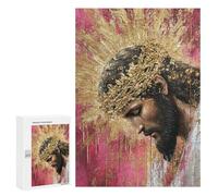 Golden Crowned Religious Icon Painting Puzzle 300 Pièces Educa Jouet en Bois Cadeau Unique Décoration Intérieure Jeu Éducatif Challenge Toy Adultes Et Enfants À Partir De 14 Ans 300 PCS