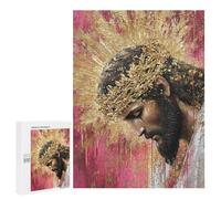 Golden Crowned Religious Icon Painting Puzzle 500 Pièces Educa Jouet en Bois Cadeau Unique Décoration Intérieure Jeu Éducatif Challenge Toy Adultes Et Enfants À Partir De 14 Ans 500 PCS