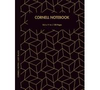 Golden Cube Cornell Notebook - 8.5 x 11 in | 150 Pages: Organize Smarter with the Classic Cornell Note-Taking System - Includes Cue Column, Lined Notes, and Summary Section