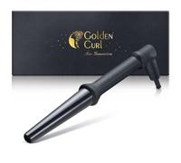 Golden Curl Boucleur Fer à boucler BAMBINO Conique - Grandes Boucles Style Beauty Curly Hair pour tous types de cheveux Garantie 5ans (Noir)
