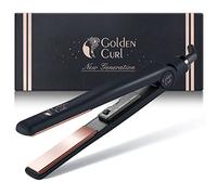 Golden Curl Fer Lisseur Cheveux Professionnel pour Lissage Facile et Rapide | 5 Ans de Tranquillité, Fer à Lisser et Boucleur 2 en 1, Appareil Coiffure Hair Straightener pour Lisser et Boucler (Or Rose)