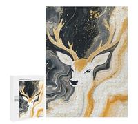 Golden Deer Abstract Art-1 Puzzle 1000 Pièces Educa Jouet en Bois Cadeau Unique Décoration Intérieure Jeu Éducatif Challenge Toy Adultes Et Enfants À Partir De 14 Ans 500 PCS