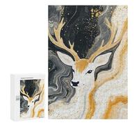 Golden Deer Abstract Art-1 Puzzle 1000 Pièces Educa Jouet en Bois Cadeau Unique Décoration Intérieure Jeu Éducatif Challenge Toy Adultes Et Enfants À Partir De 14 Ans 300 PCS