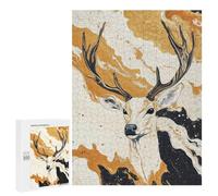 Golden Deer Abstract Art Puzzle 1000 Pièces Educa Jouet en Bois Cadeau Unique Décoration Intérieure Jeu Éducatif Challenge Toy Adultes Et Enfants À Partir De 14 Ans 500 PCS