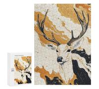 Golden Deer Abstract Art Puzzle 1000 Pièces Educa Jouet en Bois Cadeau Unique Décoration Intérieure Jeu Éducatif Challenge Toy Adultes Et Enfants À Partir De 14 Ans 300 PCS