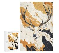 Golden Deer Abstract Art Puzzle 1000 Pièces Educa Jouet en Bois Cadeau Unique Décoration Intérieure Jeu Éducatif Challenge Toy Adultes Et Enfants À Partir De 14 Ans 1000 PCS