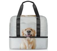 Golden Dog Sac de sport pour femme et homme Kirls Garçons Filles 21 L Sac fourre-tout séparé pour voyage, gym, yoga, couleur, Big, Organiseur de sac