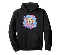 Golden Dog Winter Portrait Écharpe pour Amoureux des Animaux de Compagnie Bleu Rose Sweat à Capuche