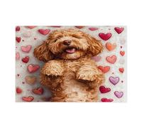 Golden Doodle - Casse-tête chien pour adultes, 300 pièces, casse-tête en forme de cœur mignon pour la Saint-Valentin, cadeau de fête pour animaux domestiques, divertissement familial, décoration