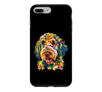 Golden Doodle Géométrique Pop Art Gros Plan Portrait Chiot Face Coque pour iPhone 7 Plus/8 Plus