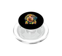 Golden Doodle Géométrique Pop Art Gros Plan Portrait Chiot Face PopSockets PopGrip pour MagSafe