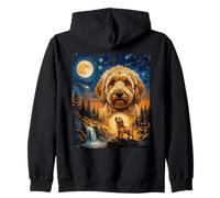 Golden Doodle Howling to The Moon Chien Vintage Sweat à Capuche
