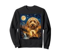 Golden Doodle Howling to The Moon Chien Vintage Sweatshirt