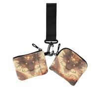 Golden Dragon Lot de 2 étuis à cartes pour femme avec fermeture éclair et poche à monnaie pour le travail, les voyages, DRAGON D'OR, 1 size, Décontracté