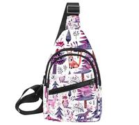 Golden Dust Light Sac à dos à bandoulière réglable pour voyage randonnée Motif Noël, Multicolore 15., 11.8x7x1.5in/30x18x4cm